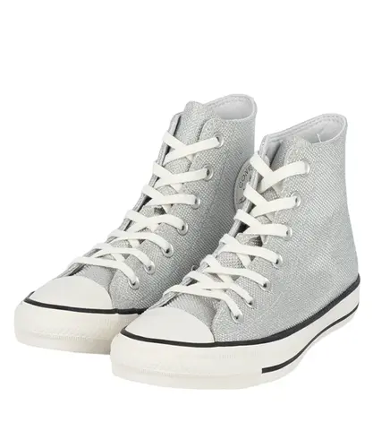 Tênis Converse Chuck Taylor All Star Hi Shine Prata Opaca Amendoa