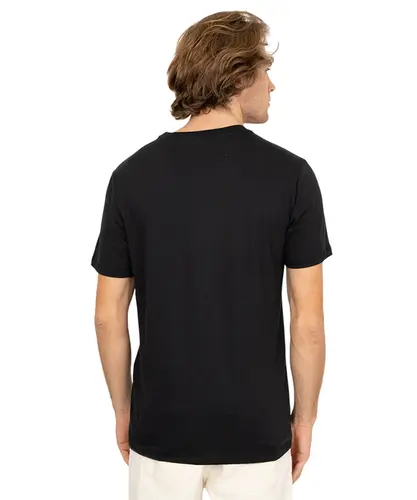 Camiseta Quiksilver Gradient Type Holmes Preto