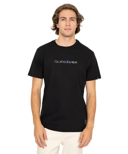 Camiseta Quiksilver Gradient Type Holmes Preto
