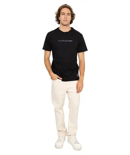 Camiseta Quiksilver Gradient Type Holmes Preto