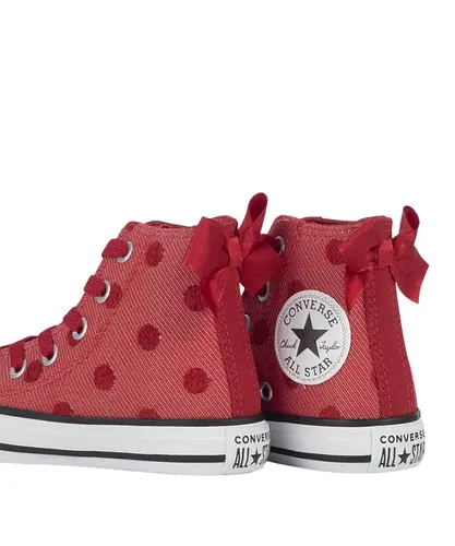 Tênis Converse Kids Chuck Taylor All Star Hi Better In Bows Vermelho Bordo