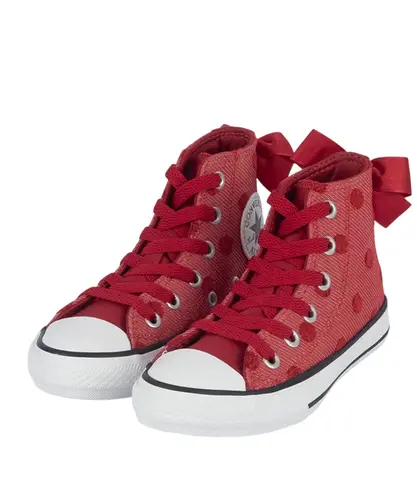 Tênis Converse Kids Chuck Taylor All Star Hi Better In Bows Vermelho Bordo