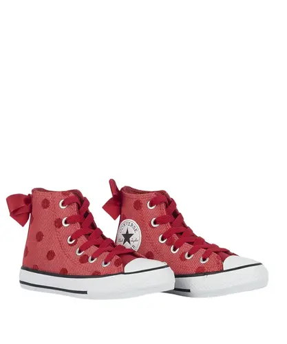Tênis Converse Kids Chuck Taylor All Star Hi Better In Bows Vermelho Bordo