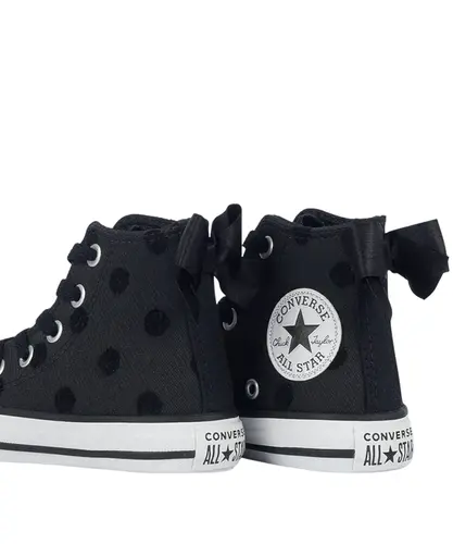 Tênis Converse Kids Chuck Taylor All Star Hi Better In Bows Preto Branco