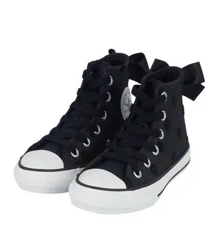 Tênis Converse Kids Chuck Taylor All Star Hi Better In Bows Preto Branco