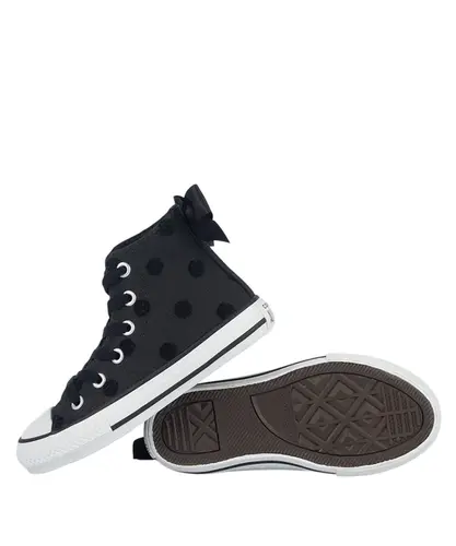 Tênis Converse Kids Chuck Taylor All Star Hi Better In Bows Preto Branco