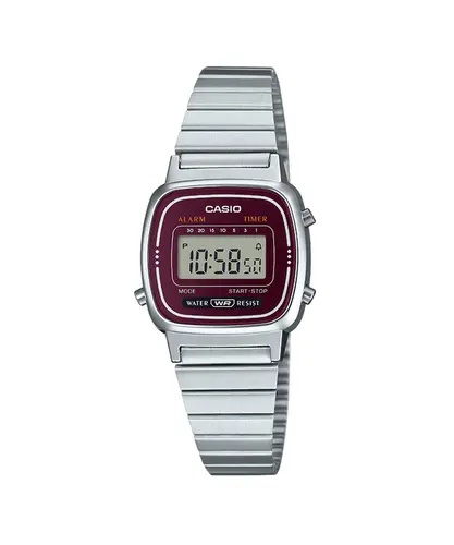 Relógio Casio Vintage Prata Vinho