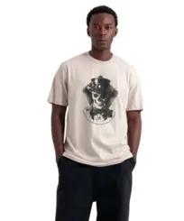 Camiseta MCD Regular Caveira Cartola Bege Poeira