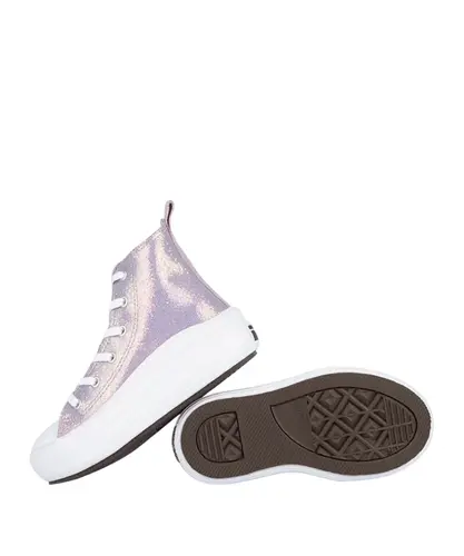 Tênis Converse Kids Chuck Taylor All Star Holliday Disco Lilas Velho Branco