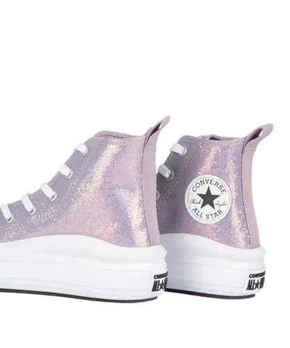 Tênis Converse Kids Chuck Taylor All Star Holliday Disco Lilas Velho Branco