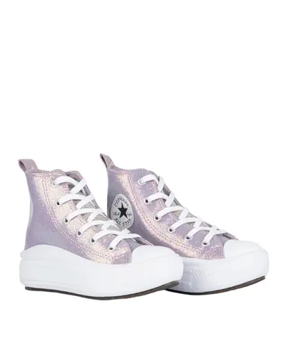 Tênis Converse Kids Chuck Taylor All Star Holliday Disco Lilas Velho Branco