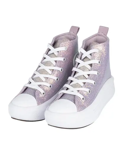 Tênis Converse Kids Chuck Taylor All Star Holliday Disco Lilas Velho Branco