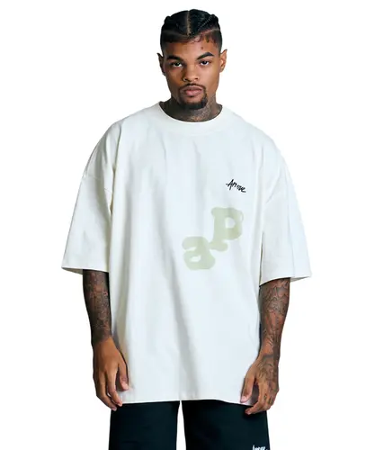 Camiseta Huge Approve Letters Off White Cinza