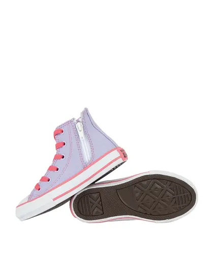 Tênis Converse Kids Chuck Taylor All Star Side Zip Hi Lilas Violeta
