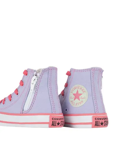 Tênis Converse Kids Chuck Taylor All Star Side Zip Hi Lilas
