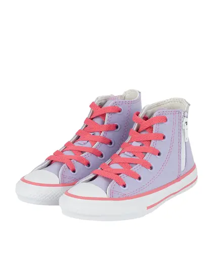 Tênis Converse Kids Chuck Taylor All Star Side Zip Hi Lilas Violeta