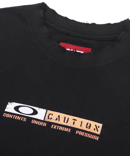 Camiseta Oakley x Piet Caution Ripped Jetblack