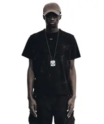 Camiseta Oakley x Piet Caution Ripped Full Jetblack