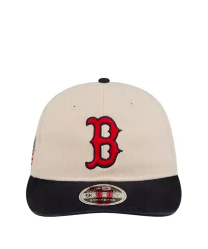 Boné New Era 9FIFTY RETRO CROWN SN Boston Red Sox MLB Off White Marinho