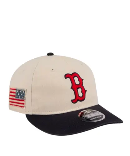 Boné New Era 9FIFTY RETRO CROWN SN Boston Red Sox MLB Off White Marinho
