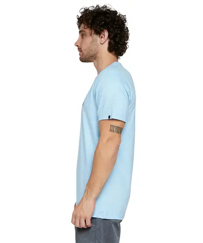 Camiseta Quiksilver Transfer Square Color Azul Claro