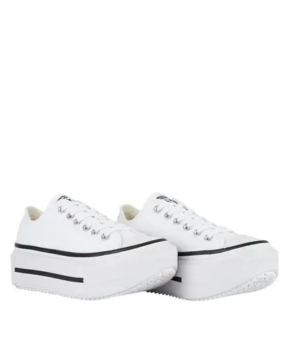 Tênis Converse All Star Lift Double Stack Ox Foundation Branco Preto