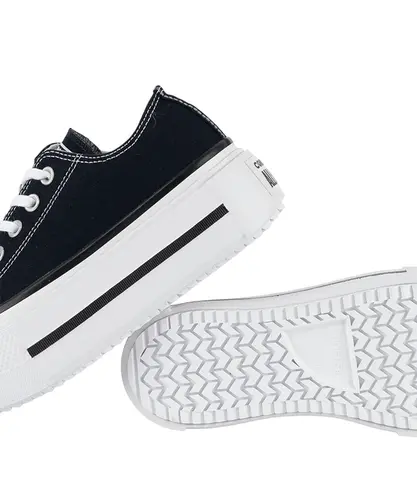 Tênis Converse  All Star Lift Double Stack Ox Foundation Preto Branco