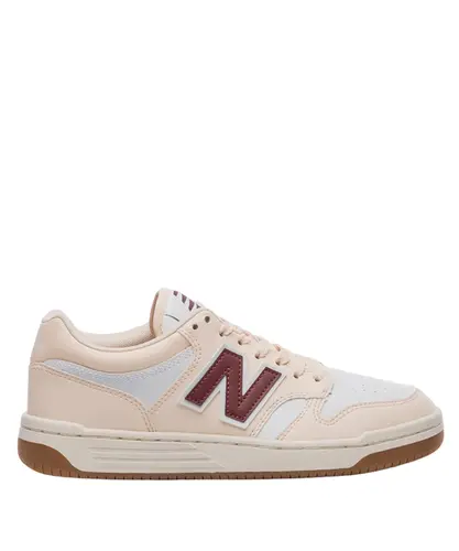 Tênis New Balance 480 Low Rosa Claro Branco Vinho