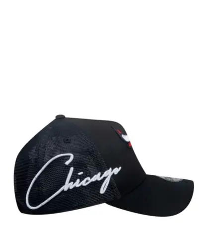 Boné New Era 9FORTY A-Frame Trucker Chicago Bulls NBA Preto