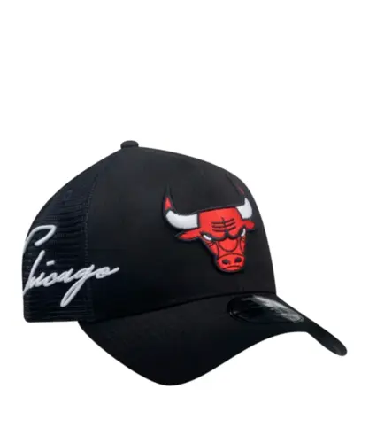 Boné New Era 9FORTY A-Frame Trucker Chicago Bulls NBA Preto