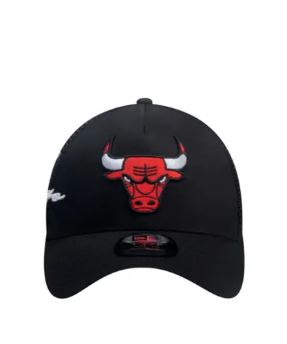 Boné New Era 9FORTY A-Frame Trucker Chicago Bulls NBA Preto