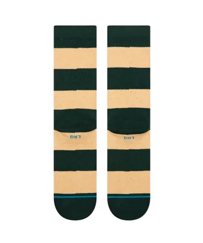 Meia Stance Nep Stripe Crew Verde Escuro