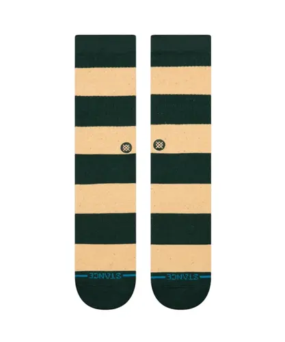 Meia Stance Nep Stripe Crew Verde Escuro