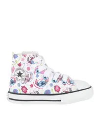 Tênis Converse Kids Chuck Taylor All Star Side Zip Hi Disney Stitch 2 Branco Preto