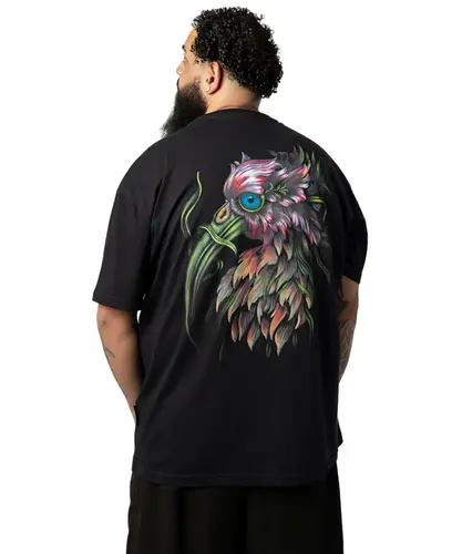 Camiseta MCD Oversized Pássaro Bailon Preto