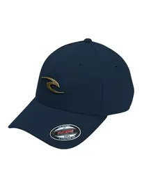 Boné Rip Curl Wave Icon Metal Logo Flexfit Navy Gold