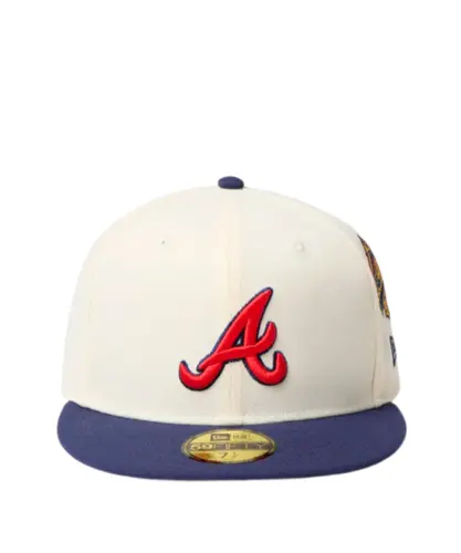 Boné New Era 5950 MLB Atlanta 2Tone Cooperstown Off White
