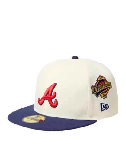 Boné New Era 5950 MLB Atlanta 2Tone Cooperstown Off White