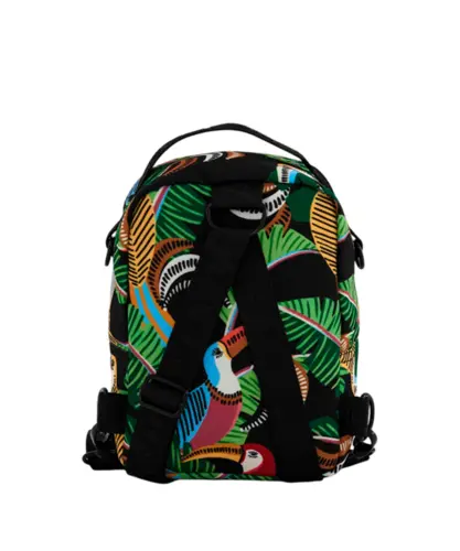Mini Mochila Farm Borogodó Tucanos e Folhagens