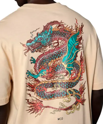 Camiseta Boxfit MCD x Bailon Dragão Chines Creme Arcanjo