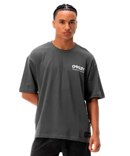 Camiseta Oakley Thermonuclear Logo Cinza Escuro