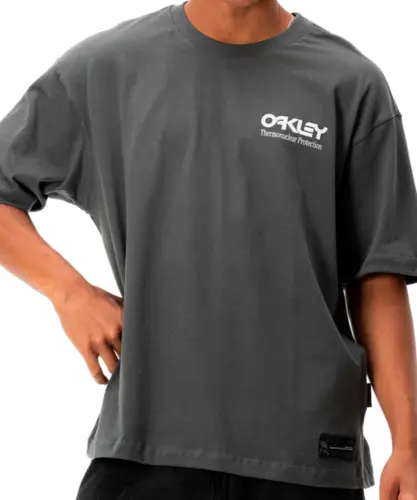 Camiseta Oakley Thermonuclear Logo Cinza Escuro
