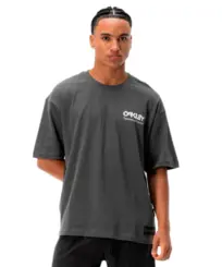 Camiseta Oakley Thermonuclear Logo Cinza Escuro