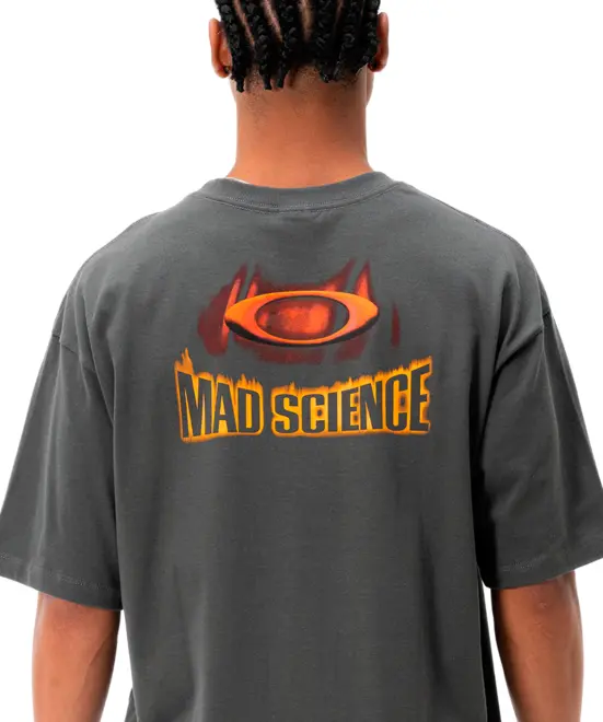 Camiseta Oakley Mad Science Logo Cinza Escuro - Camiseta Oakley