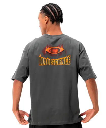 Camiseta Oakley Mad Science Logo Cinza Escuro