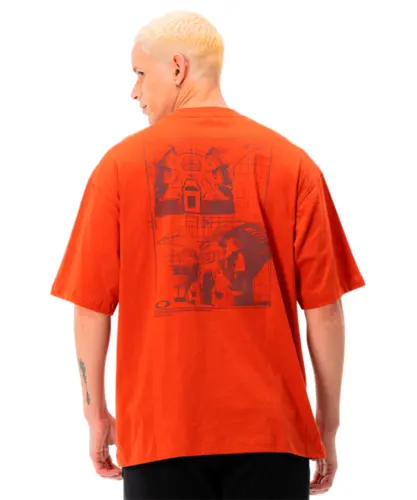 Camiseta Oakley Bunker Project Vermelho Queimado