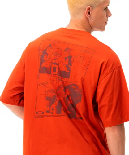Camiseta Oakley Bunker Project Vermelho Queimado