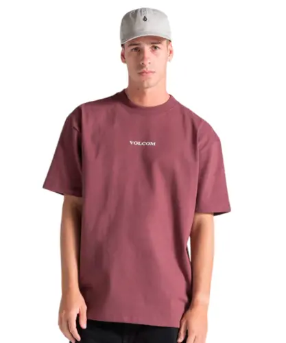 Camiseta Volcom Especial Comfort Fit Signature Bordô