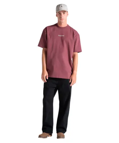 Camiseta Volcom Especial Comfort Fit Signature Bordô