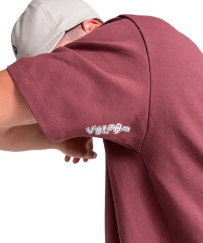 Camiseta Volcom Especial Comfort Fit Signature Bordô